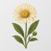 Autocollant Pour Fenêtre Vintage Daisy (Feuille)