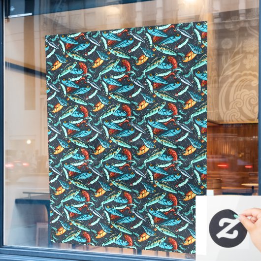 Autocollant Pour Fenêtre Vintage Fishing Lures Tackle Sports Shop  (Fenêtre de café)