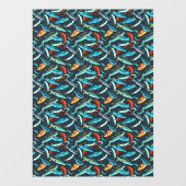 Autocollant Pour Fenêtre Vintage Fishing Lures Tackle Sports Shop  (Feuille)