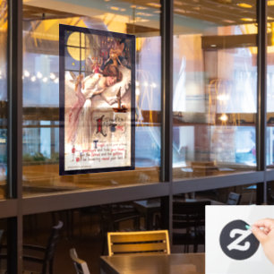 Autocollant Pour Fenêtre Vintage Halloween Féeries de temps et la fille qui