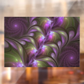 Autocollant Pour Fenêtre Violet Abstrait violet violet kaki fractal (Feuille 2)