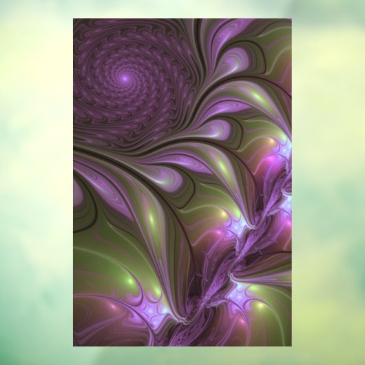 Autocollant Pour Fenêtre Violet Abstrait violet violet kaki fractal (Feuille 3)