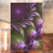 Autocollant Pour Fenêtre Violet Abstrait violet violet kaki fractal (Feuille 2)