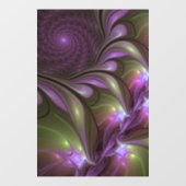 Autocollant Pour Fenêtre Violet Abstrait violet violet kaki fractal (Feuille)