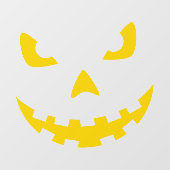 Autocollant Pour Fenêtre Visage Jack-o-lanterne éffrayant (Feuille)