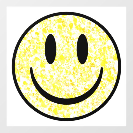 Autocollant Pour Fenêtre Visage souriant éclaboussé (Feuille)