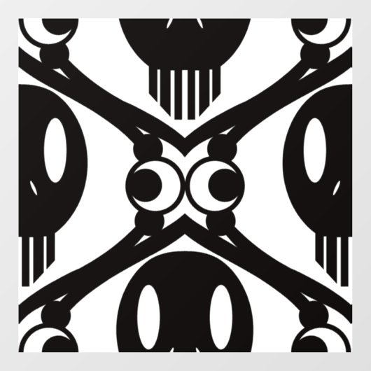 Autocollant Pour Fenêtre Visages morbides (Feuille)