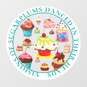 Autocollant Pour Fenêtre Visions de Sugarplums dansent dans leurs têtes (Feuille)