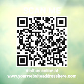 Autocollant Pour Fenêtre Visitez-nous Online QR Code Business (Feuille 3)