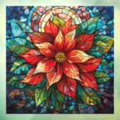 Autocollant Pour Fenêtre Vitrage de Noël Poinsettia Clou de fenêtre (Feuille 3)