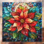 Autocollant Pour Fenêtre Vitrage de Noël Poinsettia Clou de fenêtre (Feuille 2)