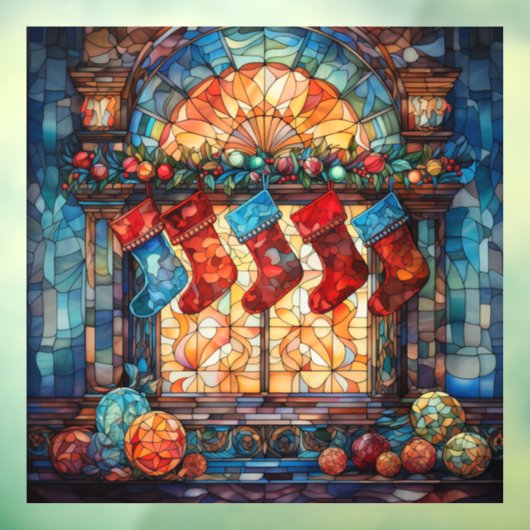 Autocollant Pour Fenêtre Vitrages de Noël en verre collé (Feuille 3)