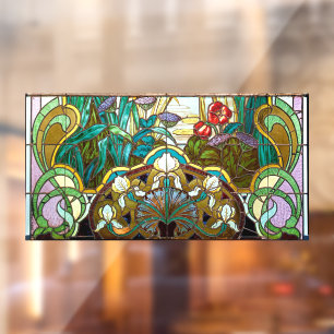 Autocollant Pour Fenêtre Vitrail Art nouveau accroché à la fenêtre