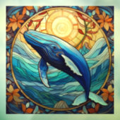 Autocollant Pour Fenêtre Vitrail de baleine à bosse (Feuille 3)