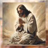 Autocollant Pour Fenêtre Vitre souriante de Jésus (Feuille 2)