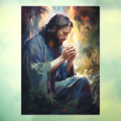 Autocollant Pour Fenêtre Vitre souriante de Jésus (Feuille 3)