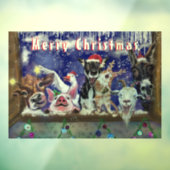 Autocollant Pour Fenêtre Vitrine de Noël Cling Funny Animal Celebration (Feuille 3)