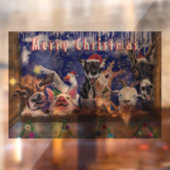 Autocollant Pour Fenêtre Vitrine de Noël Cling Funny Animal Celebration (Feuille 2)