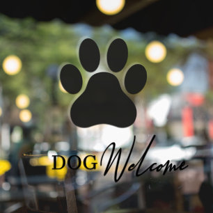 Autocollant Pour Fenêtre Vitrine moderne Chien Friendly Cling de fenêtre