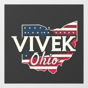 Autocollant Pour Fenêtre Vivek Ohio 2026 Gouverneur Républicain Américain
