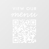 Autocollant Pour Fenêtre Voir notre code QR de menu Menu (Feuille)