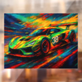 Autocollant Pour Fenêtre voiture de course hyper stylisée (Feuille 2)
