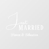 Autocollant Pour Fenêtre Voiture juste mariée (Feuille)