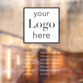 Autocollant Pour Fenêtre Vos horaires d'ouverture de logo (Feuille 2)