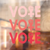 Autocollant Pour Fenêtre Voter Comme Une Feministe (Feuille 2)