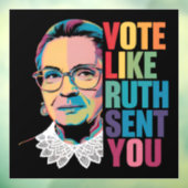 Autocollant Pour Fenêtre Votez Comme Ruth Vous A Envoyé (Feuille 3)