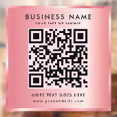 Autocollant Pour Fenêtre Votre code QR personnalisé Logo Rosegold Modèle (Feuille 2)
