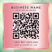 Autocollant Pour Fenêtre Votre code QR personnalisé Logo Rosegold Modèle (Feuille 3)