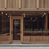 Autocollant Pour Fenêtre Votre logo | Chargement du logo de société personn