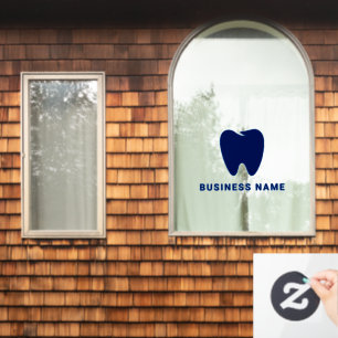 Autocollant Pour Fenêtre Votre logo Dentiste d'entreprise minimaliste mod