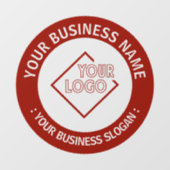 Autocollant Pour Fenêtre Votre logo d'entreprise (Feuille)