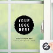 Autocollant Pour Fenêtre Votre logo d'entreprise et site Web marketing pers (Maison)