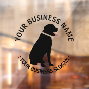 Autocollant Pour Fenêtre Votre logo d'entreprise sur le thème du chien