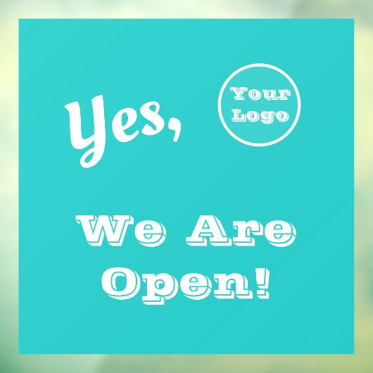 Autocollant Pour Fenêtre Votre Logo Direct Mail Nous Sommes Ouverts Publici (Feuille 3)