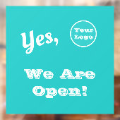 Autocollant Pour Fenêtre Votre Logo Direct Mail Nous Sommes Ouverts Publici (Feuille 2)