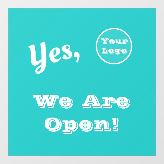 Autocollant Pour Fenêtre Votre Logo Direct Mail Nous Sommes Ouverts Publici (Feuille)