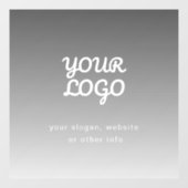 Autocollant Pour Fenêtre Votre logo et texte d'entreprise | Ombre Gris fonc (Feuille)