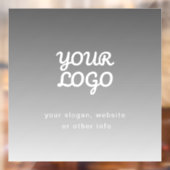 Autocollant Pour Fenêtre Votre logo et texte d'entreprise | Ombre Gris fonc (Feuille 2)