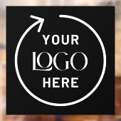 Autocollant Pour Fenêtre Votre logo | Logo d'entreprise noir (Feuille 2)