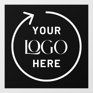 Autocollant Pour Fenêtre Votre logo Logo d'entreprise Noir