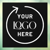 Autocollant Pour Fenêtre Votre logo | Logo d'entreprise noir (Feuille 3)