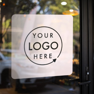 Autocollant Pour Fenêtre Votre logo Logo d'entreprise Rose pâle Féminin