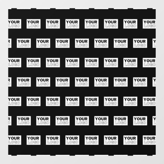 Autocollant Pour Fenêtre Votre logo ou conception | Fond de couleur modifia (Feuille)