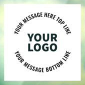 Autocollant Pour Fenêtre Votre logo ou image | Texte éditable gras (Feuille 3)