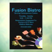 Autocollant Pour Fenêtre Votre Logo / Restaurant Moderne (Feuille 3)