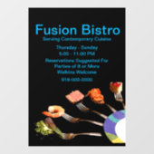 Autocollant Pour Fenêtre Votre Logo / Restaurant Moderne (Feuille)